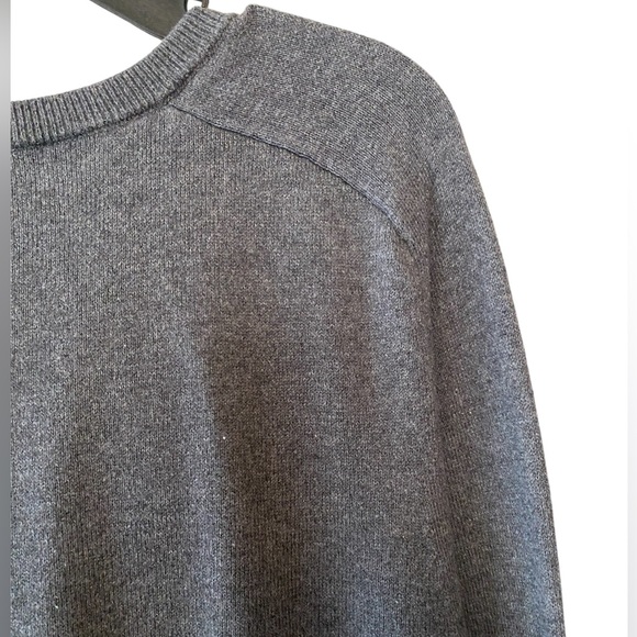 GAP Drop Long Sleeve Pullover Crew Neck Sweater Heather Grey Size Small - Picture 5 of 13